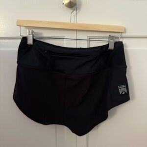 Oiselle Mac Toolbelt Roga Shorts, Black, Size 4